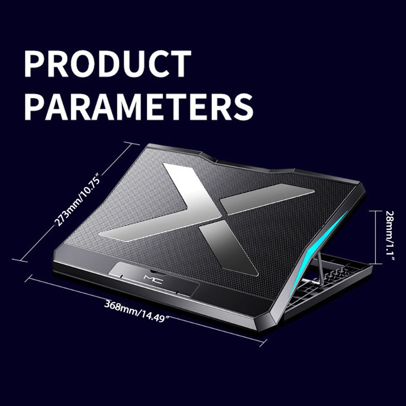 Giá Đỡ Laptop 6 Quạt 2 Cổng Usb Có Thể Điều Chỉnh Kích Thước