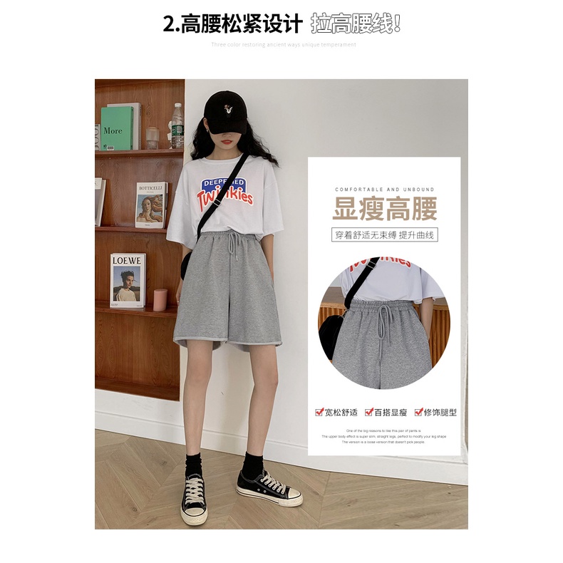 Quần Short Thể Thao Ống Rộng Phong Cách Hàn Quốc Năng Động