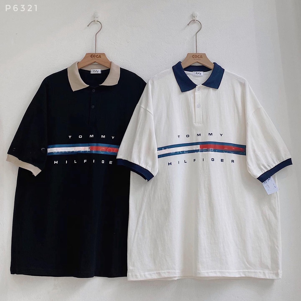 Áo thun polo in hình forn rộng 😍