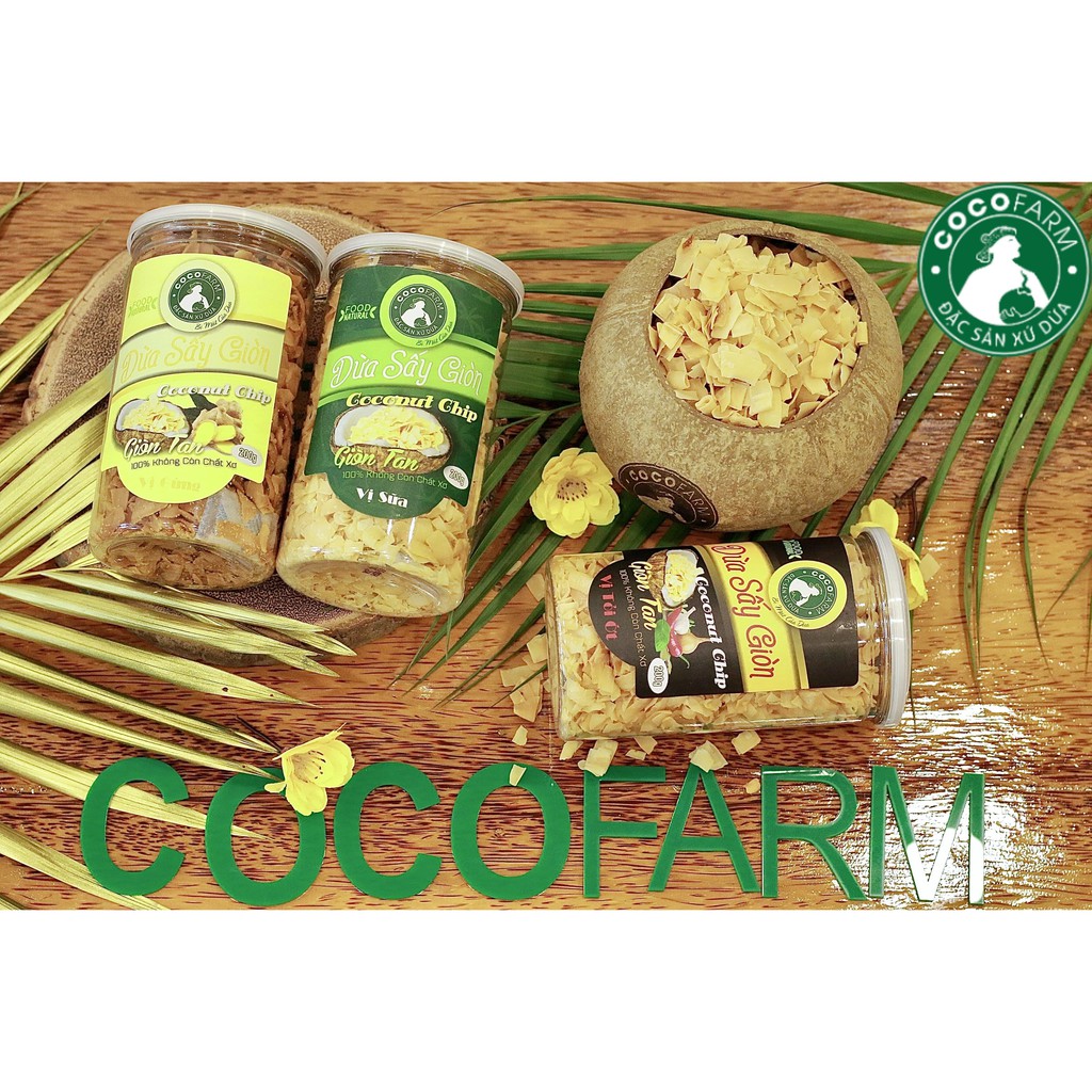 COMBO 3 hộp dừa sấy giòn cao cấp Cocofarm