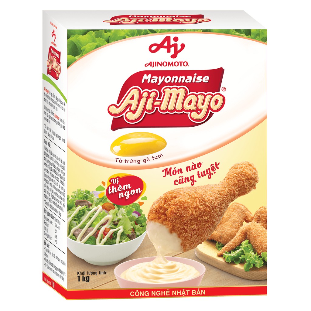 Sốt mayonnaise Aji-Mayo Ajinomoto hộp 1kg