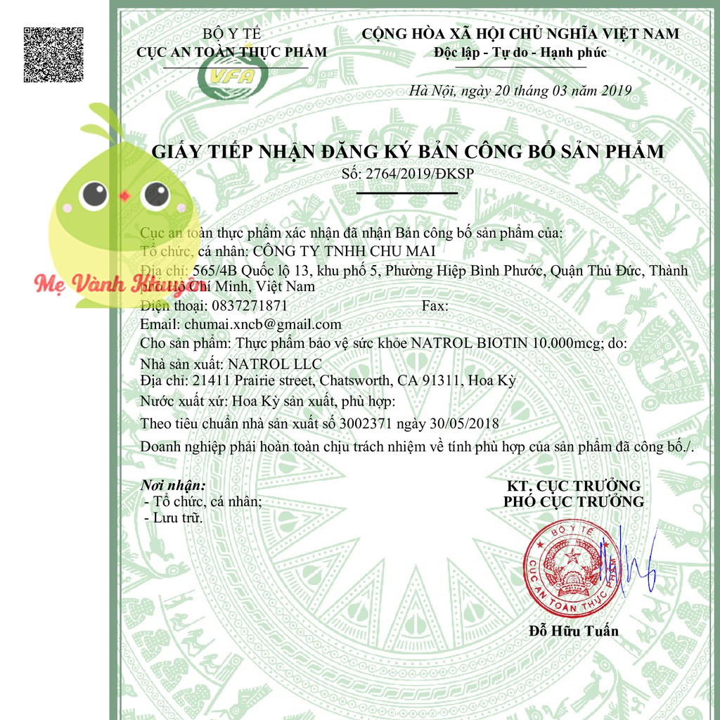 Hỗ trợ mọc tóc khỏe móng Natrol Biotin Maximum Strength 10000mcg, Mỹ (100v)