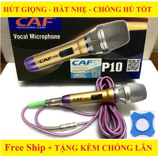 Micro karaoke có dây CAF P10 , Micro hát karaoke gia đình hay chất lượng tốt tay cầm chống xước