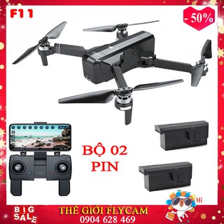 [Bộ 02 Pin] Máy bay Flycam SJRC F11. Động cơ không chổi than. Camera 1080p. Bay 25 phút. Khoảng cách bay 1200m FPV 500m