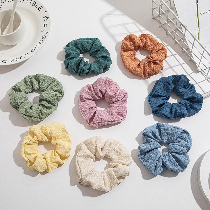 Dây buộc tóc cao su chiffon bản lớn màu kẹo dễ thương phong cách hàn quốc dành cho nữ