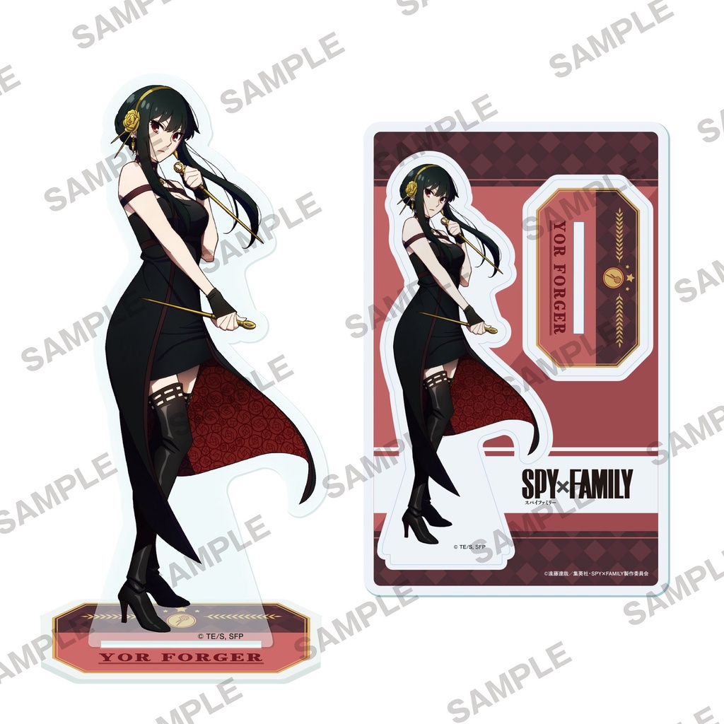 Mô hình SPY X FAMILY standee Gia Đình Điệp Viên tượng mica trong acrylic anime chibi trưng bày
