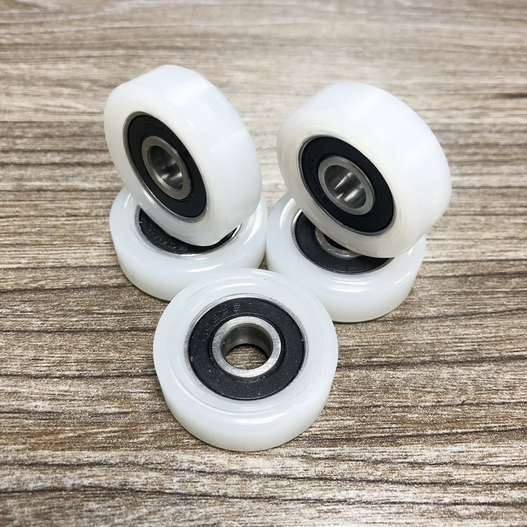 Bánh xe nhựa, con lăn vòng bi 608