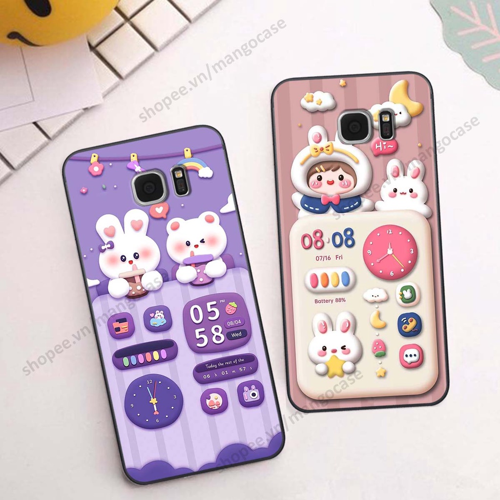Ốp lưng Samsung S6 / S6 EDGE / S7 / S7 EDGE hình gấu, thỏ, đồng hồ cute dễ thương