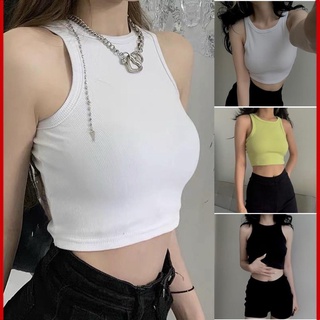 Áo croptop ba lỗ ôm body kiểu dáng basic trơn, hè năng động a513899 mẫu mới