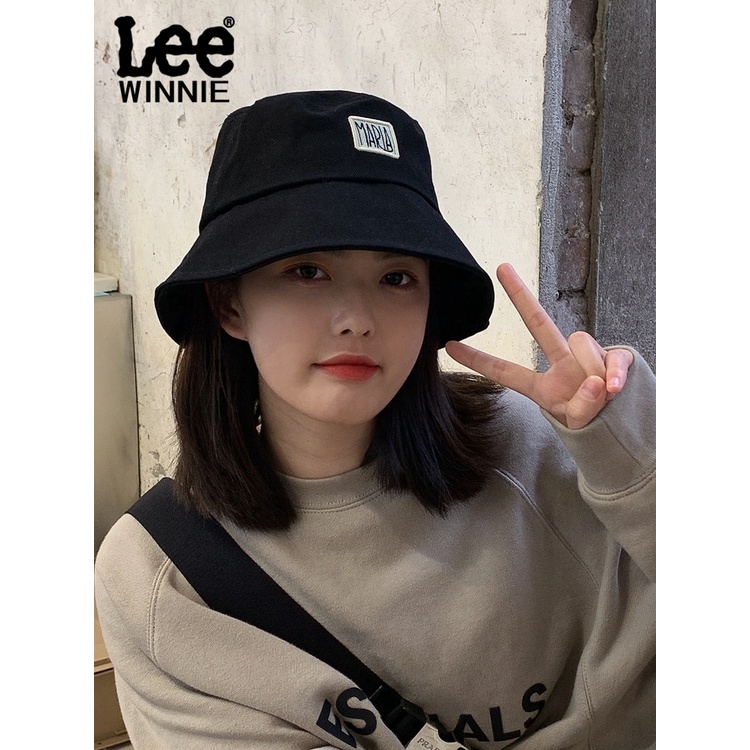 Mũ Bucket Màu Đen Chống Nắng Dễ Phối Đồ Thời Trang Xuân Hè Cho Cặp Đôi