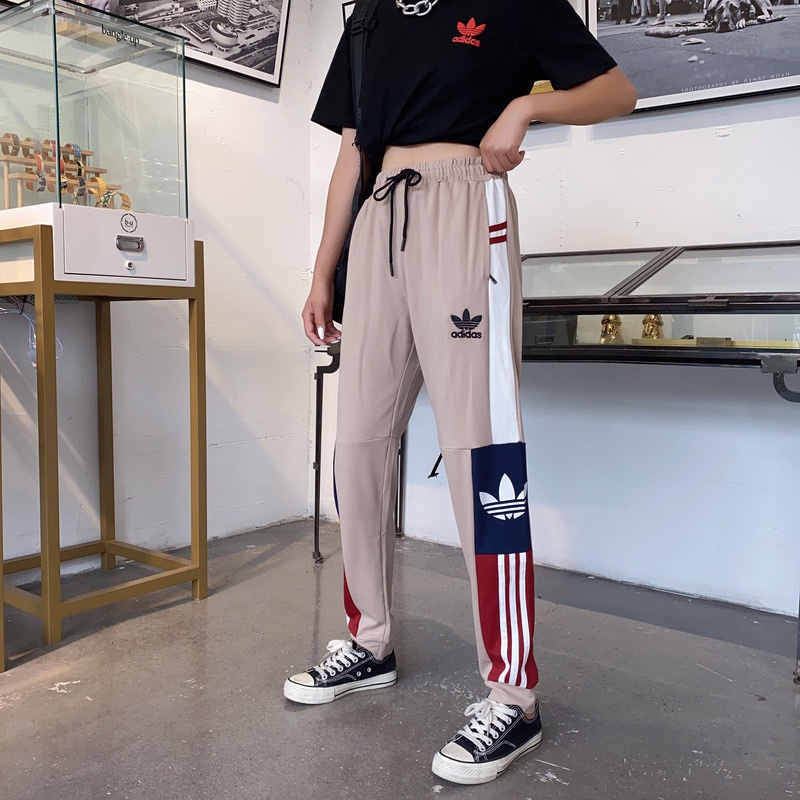 Quần Thể Thao Adidas Dệt Kim Co Giãn Thời Trang Cho Cặp Đôi