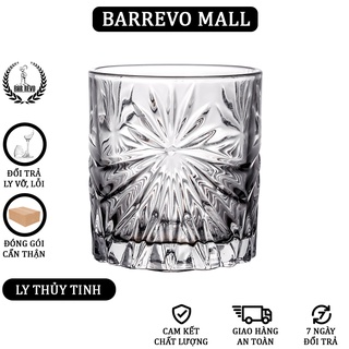 Ly rock whisky glass họa tiết Hoa