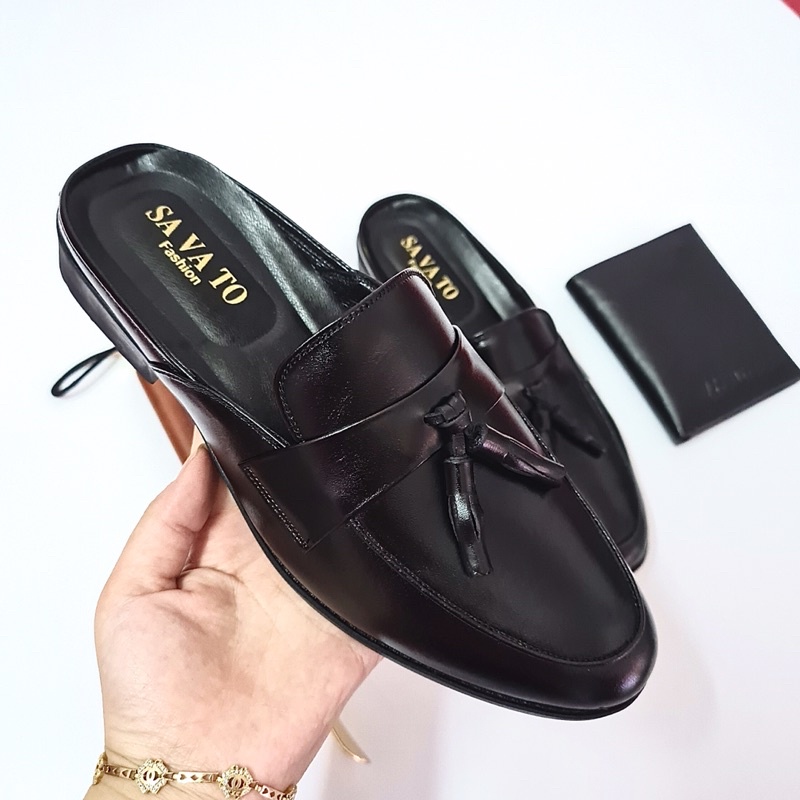 Giày Sục Nam Mác Chuông Da Cao Cấp Siêu Mềm Mã GS8001