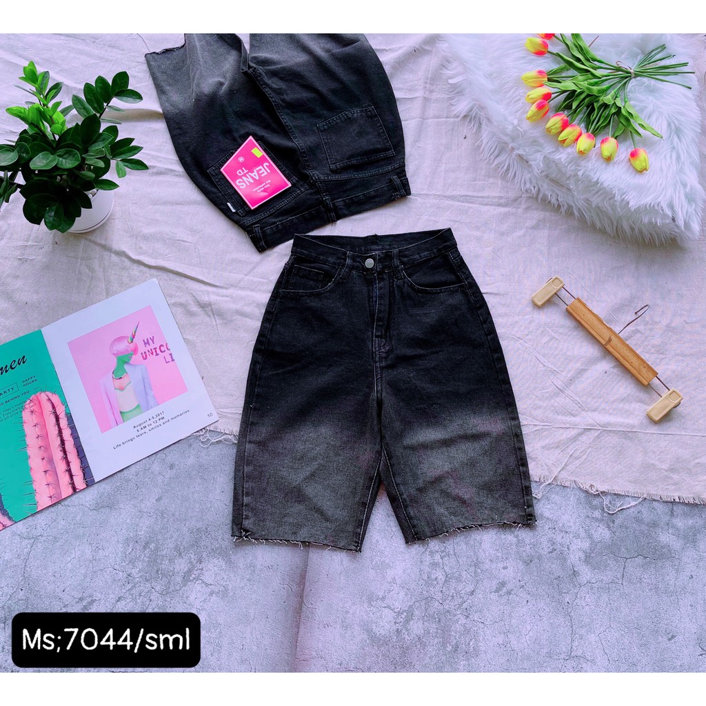 [ LEM LUỐC ] QUẦN JEAN NGỐ LỬNG NỮ LOANG MÀU XÁM TRÊN DƯỚI LAI TUA LƯNG CAO FORM RỘNG MÁT MẺ HADI ĐỦ SIZE S, M, L HOT