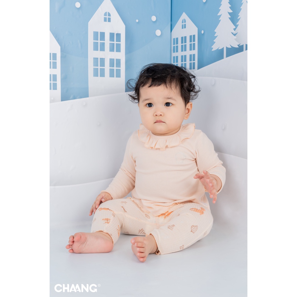 Chaang bộ quần áo dài tay cổ bèo Chaang Northern cho bé AW22 hihistores