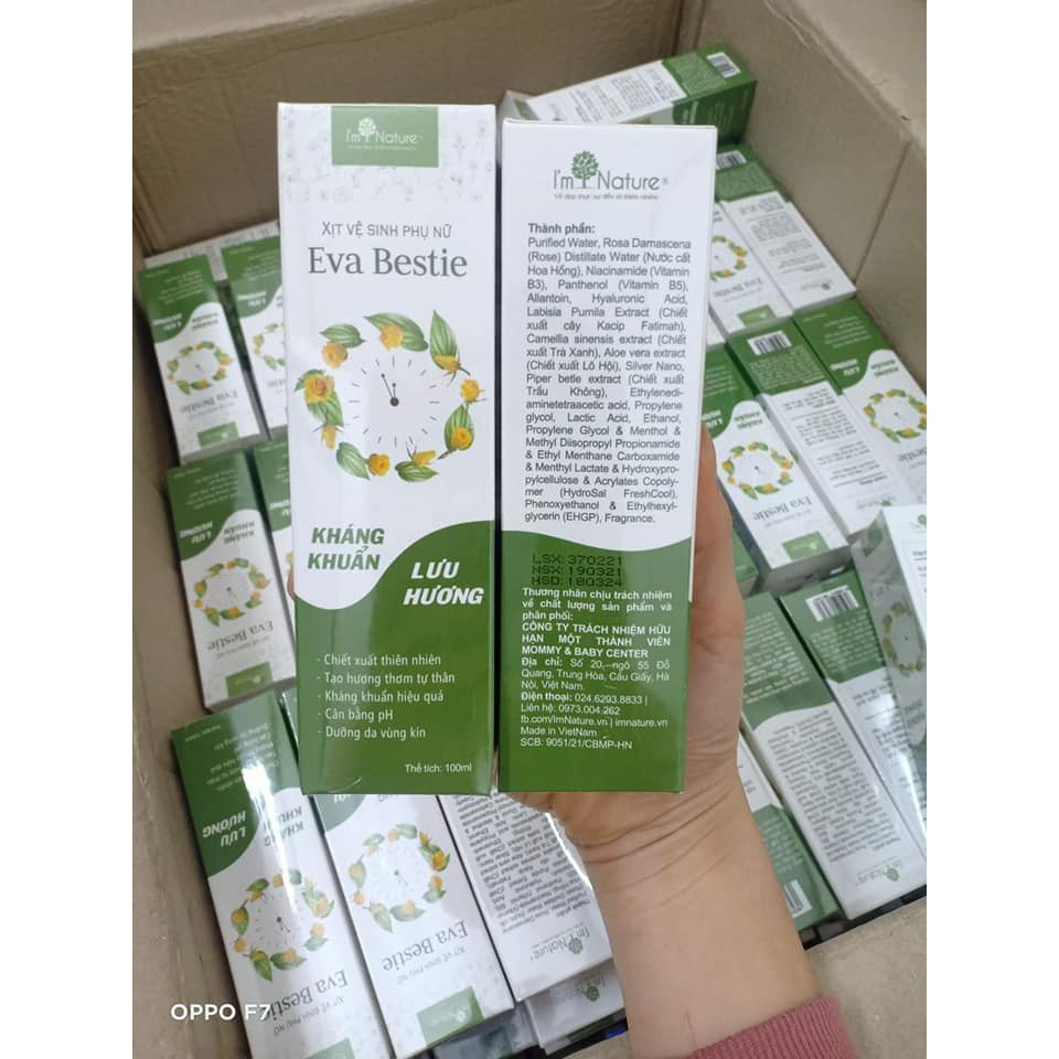 (+Quà) Xịt Khử Mùi Vùng Kín Eva Bestie - Kháng Khuẩn Lưu Hương Quyến Rũ I'm Nature 100ml | BigBuy360 - bigbuy360.vn