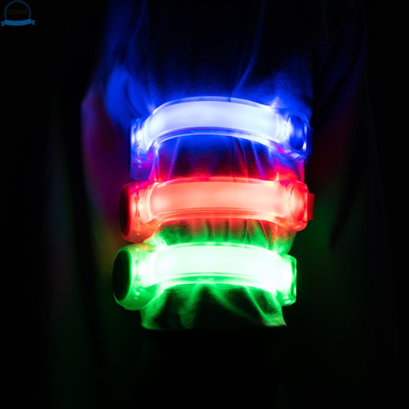 Dây đeo cổ tay chạy bộ ban đêm bằng silicone có đèn LED phản quang điều chỉnh được chống thấm nước