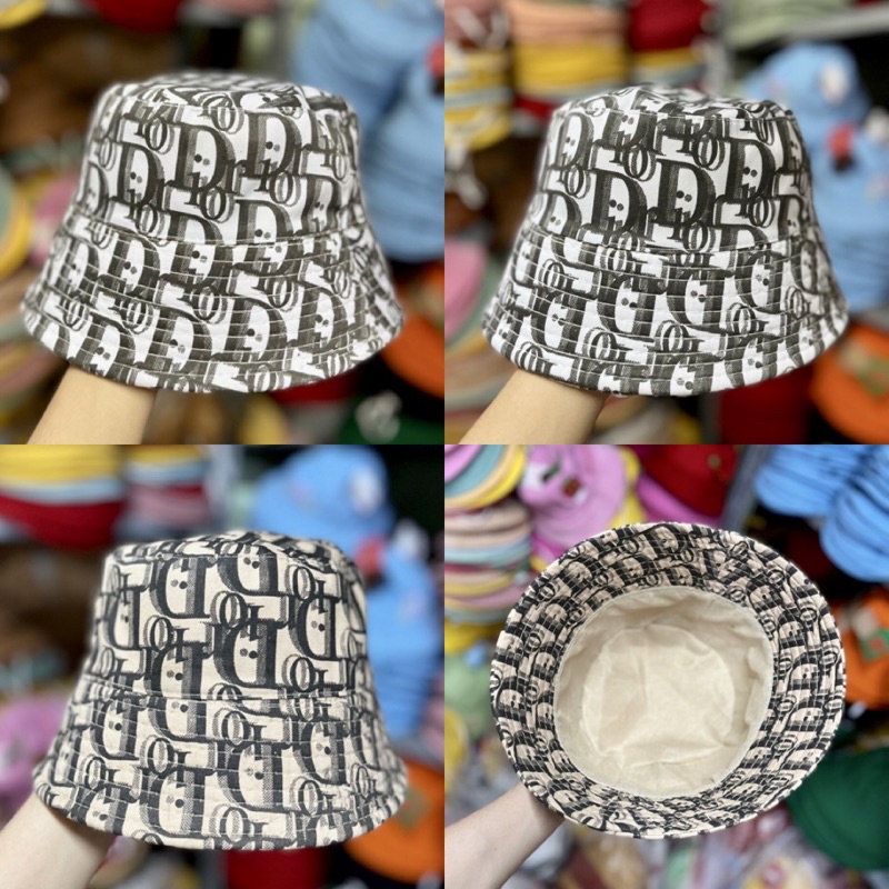 Mũ bucket cụp sụp in lạ mắt form unisex ulzzang Nam Nữ