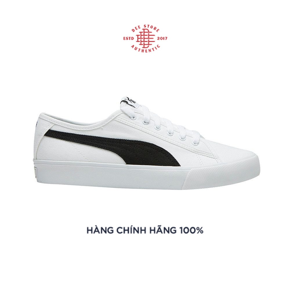 Giày Sneaker Thể Thao Nam Nữ Puma Bari CV Trắng Đen (Black/White)