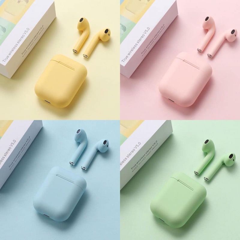 Tai nghe không dây, Tai nghe bluetooth inpods 12 TWS, phiên bản tốt nhất, mic chống ồn, cảm biến, bảo hành 12 tháng