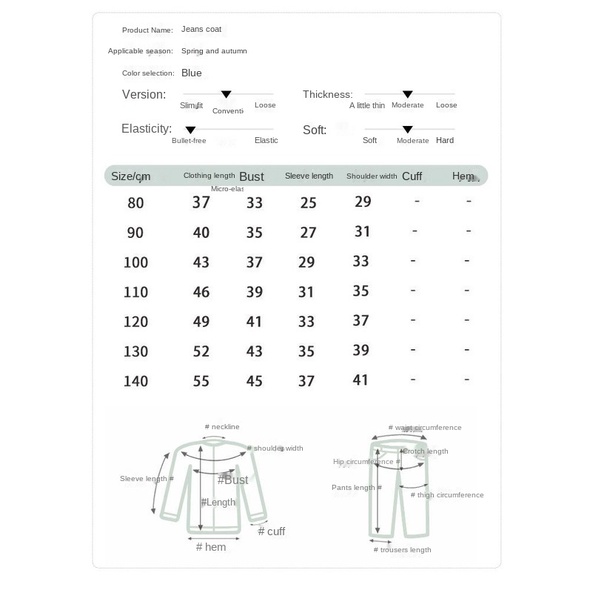Áo khoác Denim họa tiết sọc caro phong cách Hàn quốc cho bé trai