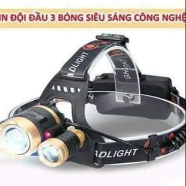 Đèn đội đầu 3 bóng siêu sáng