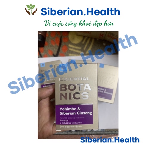 [Hỗ trợ nam giới]Tăng cường sinh lý nam Essential Botanics Yohimbe &amp; Siberian ginseng - SIBERIAN WELLNESS– 30 viên
