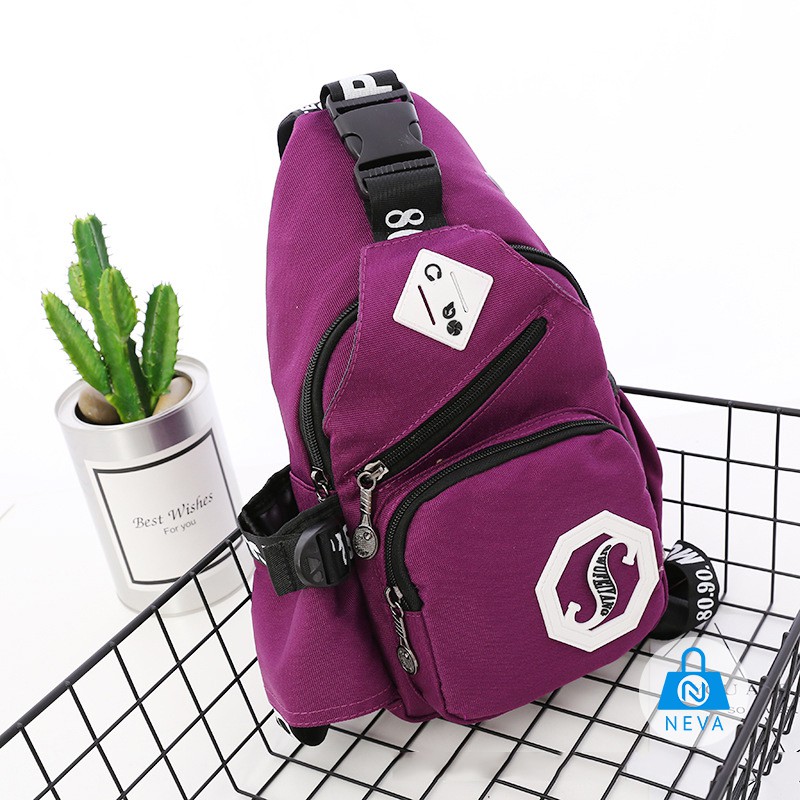 [Mẫu Mới] Balo Mini kiêm Túi đeo bụng Chất vải dù thời thượng NEVA1264