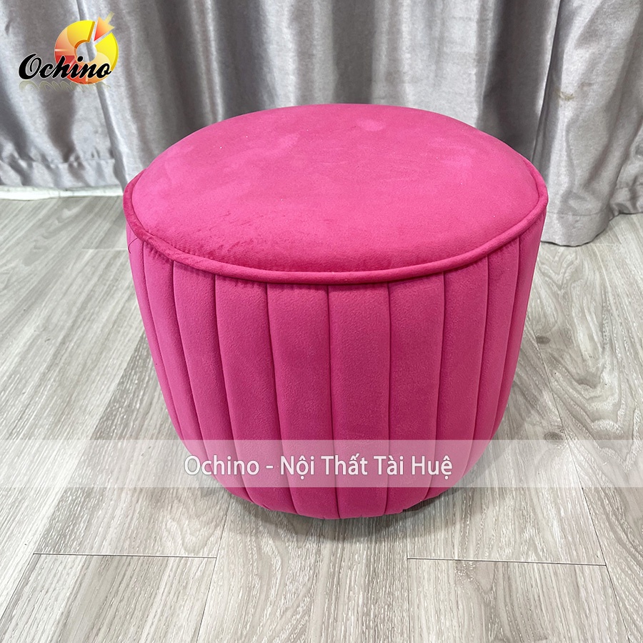 Ghế Đôn Ngồi nail Bọc Nỉ, Đôn Nỉ Tròn Thấp Phong Cách Hiện Đại Cao 27 Đường Kính 30 (Ảnh Thật Shop Chụp)