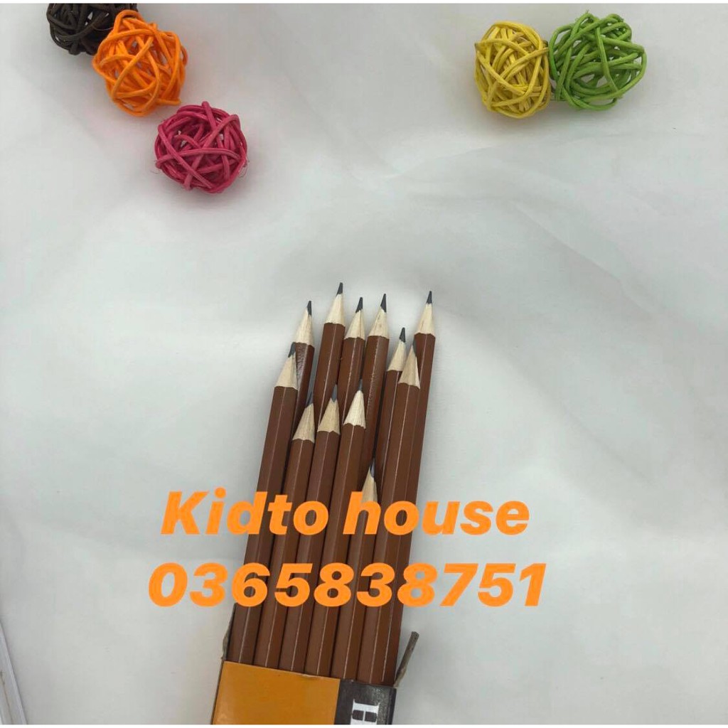 2 Cây Bút Chì Gỗ Vàng 2B KOH- Bút Chì 2B thân gỗ vỏ nâu vàng, cây viết chì luyện chữ rõ nét, dễ tẩy xoá