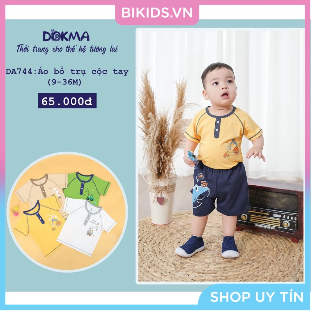 Dokma - Áo bổ trụ cộc tay 9-36M (DA744)