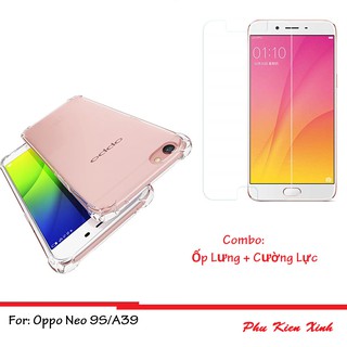 Oppo Neo 9S/A39 Bộ Ốp Lưng Silicon Chống Sôc + Kính Cường Lực Trong Giá Rẻ