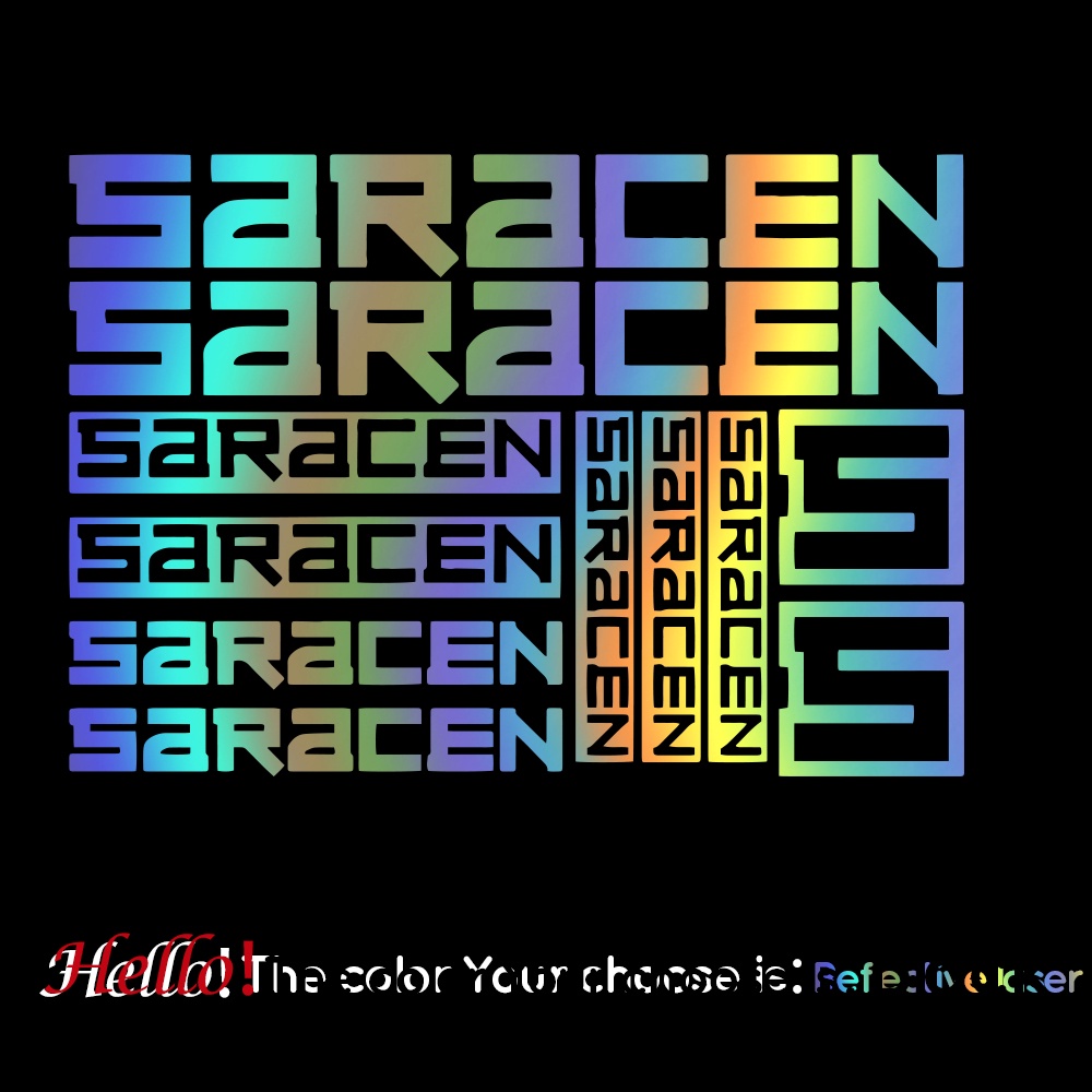 Đề can số lượng cao Đường Saracen Khung xe đạp Vinyl Đề can trang trí Nhãn dán cho xe đạp leo núi