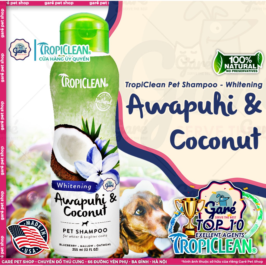 Mới! - 592ml Sữa tắm TropiClean Grooming dành cho Chó Mèo thiên nhiên - TropiClean Grooming Shampoo