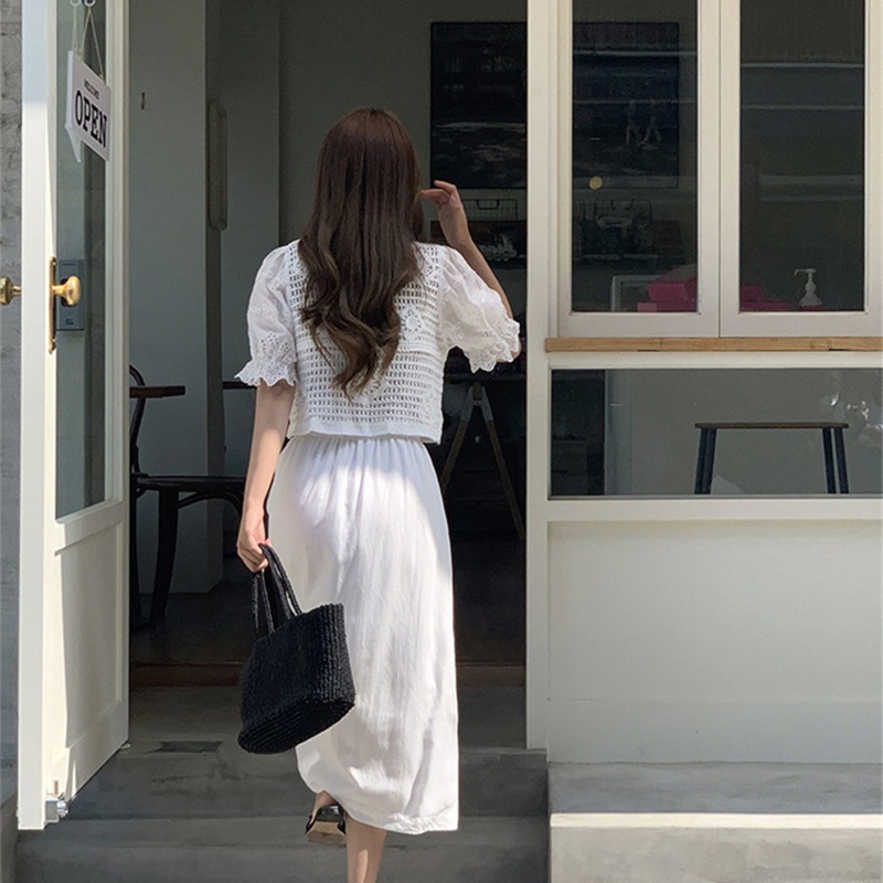 Áo Khoác Cardigan Cổ V Tay Phồng Ngọt Ngào Cho Nữ