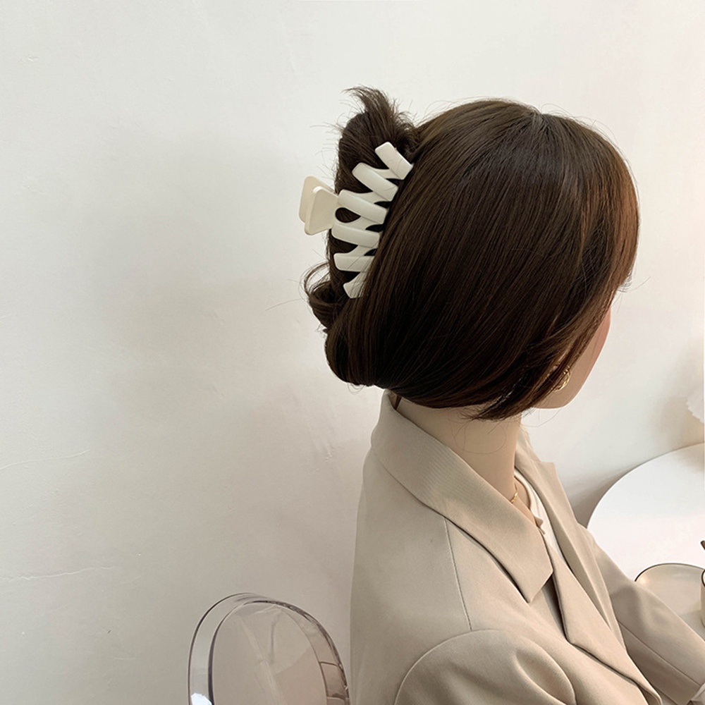 Kẹp tóc acrylic màu kẹo họa tiết hình học đơn giản thời trang cho nữ BACK2LIFE