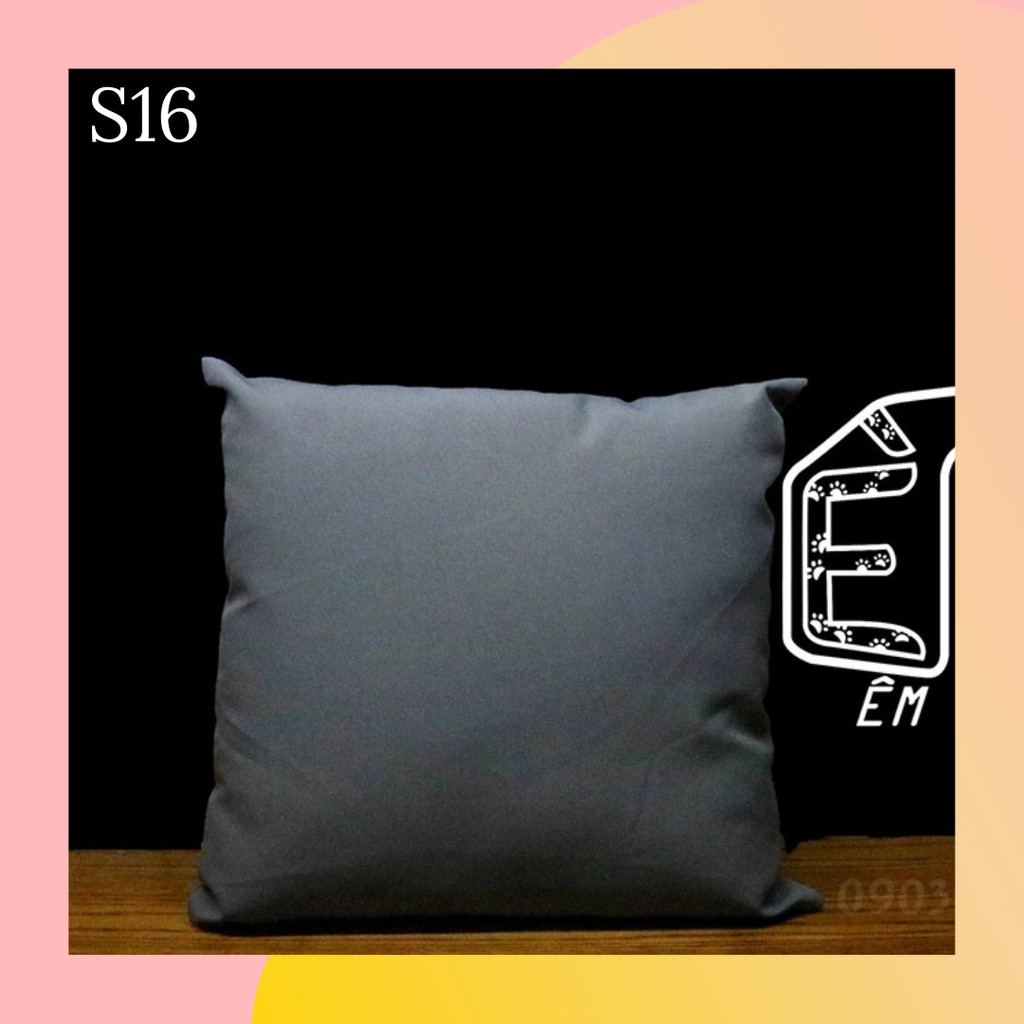 Gối ôm tựa sofa Êm House màu trơn tông tối - pillow 40x40