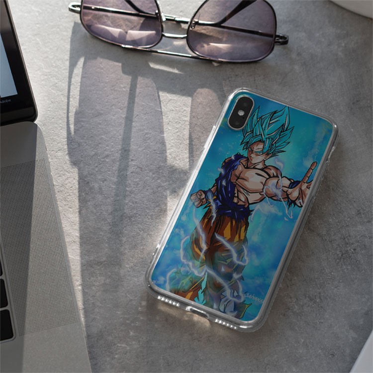 Ốp Lưng Goku blue  hãy tránh xa ta cho Iphone 5 6 7 8 Plus 11 12 Pro Max X Xr GOKPOD00320