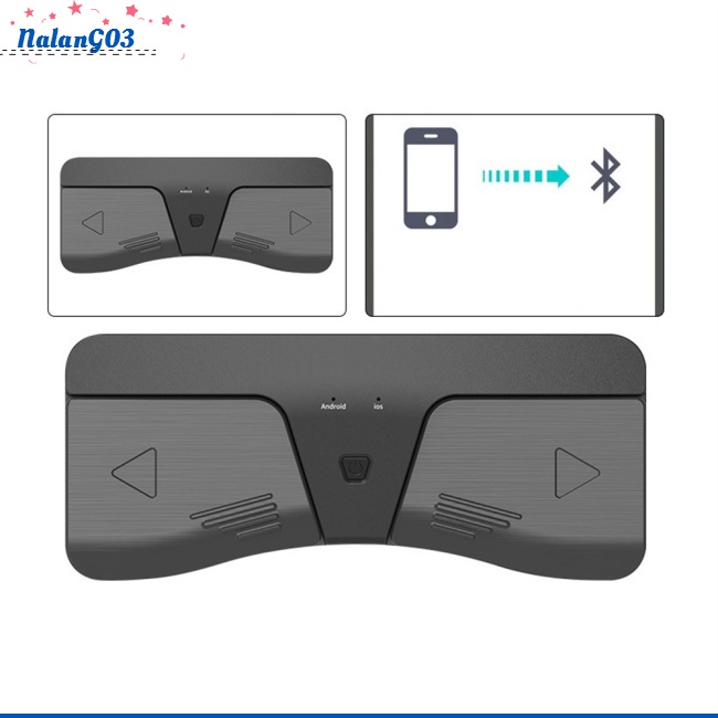 NA Smart Wireless Bluetooth-compatible Foot Pedal Guitar  Sheet  Flipping Portable Guitar Page  Turner Musical