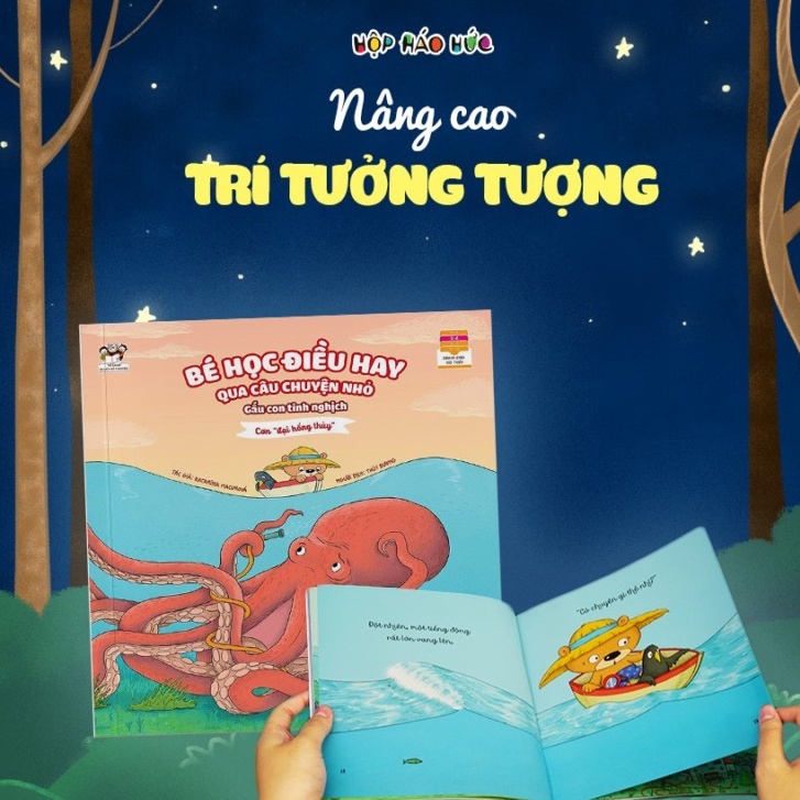 Sách Bé học điều hay qua câu chuyện nhỏ - Gấu con tinh nghịch - Cơn “đại hồng thủy” cho bé 3-6 tuổi Hộp Háo Hức