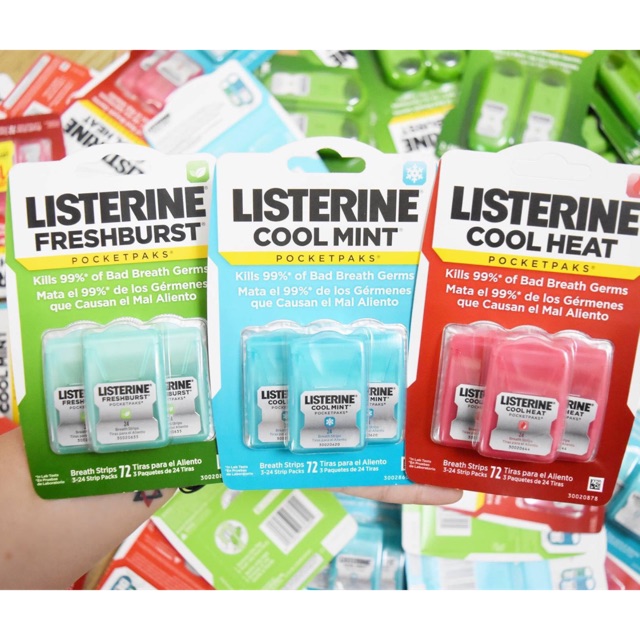 Miếng ngậm thơm miệng, diệt khuẩn Listerine