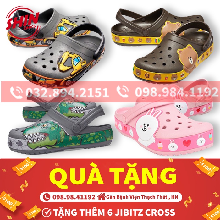 dép cross cho béFREESHIPdép cross cho bé họa tiết MI MIX LOGONHAT tặng thêm 6 jibitz cross