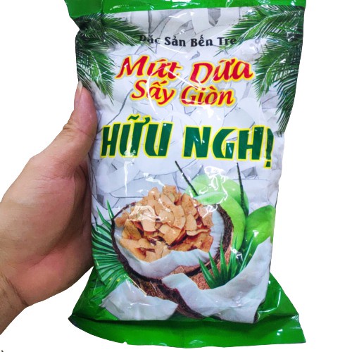 Mứt Dừa Sấy Khô Hữu Nghị Gói 275g Giòn Thơm Ngon