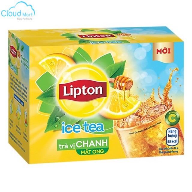 Trà Lipton Ice Tea Hòa Tan Hộp Giấy 224g - Trà Lipton Hương Đào - Trà Lipton Chanh, Mật Ong