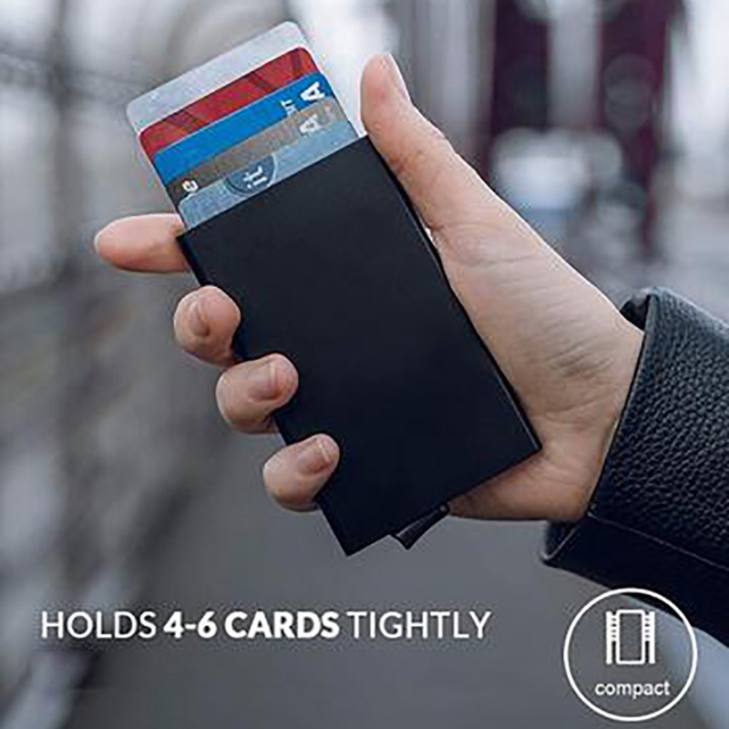 Ví Kẹp Tiền RFID Bằng Kim Loại Mỏng Tiện Dụng