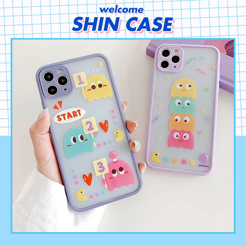 Ốp lưng iphone Street Pacman nhám viền nổi cong 5/5s/6/6plus/6s/6splus/7/7plus/8/8plus/x/xr/xs/11/12/pro/max/plus/promax | BigBuy360 - bigbuy360.vn
