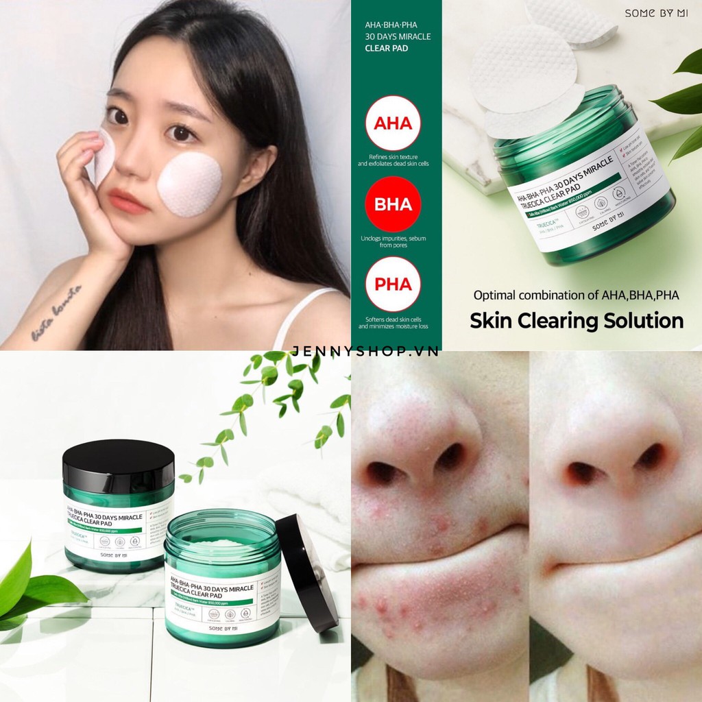 Bông Tẩy Da Chết Some By Mi Aha-Bha-Pha 30 Days Miracle Truecica Clear Pad