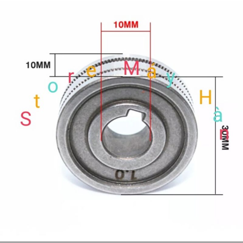 Bánh xe tải dây hàn Mig _Trục dẫn dây cáp thuốc 0.8_1.0