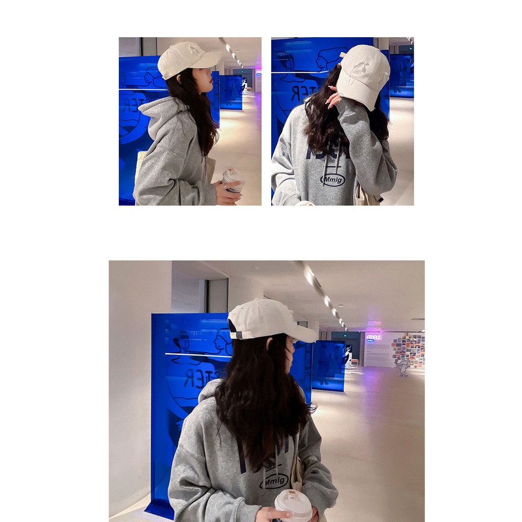 Mũ lưỡi trai bóng chày chống nắng màu trơn phối lỗ rách kín phong cách hip hop Hàn Quốc thời trang mùa hè cho nam nữ