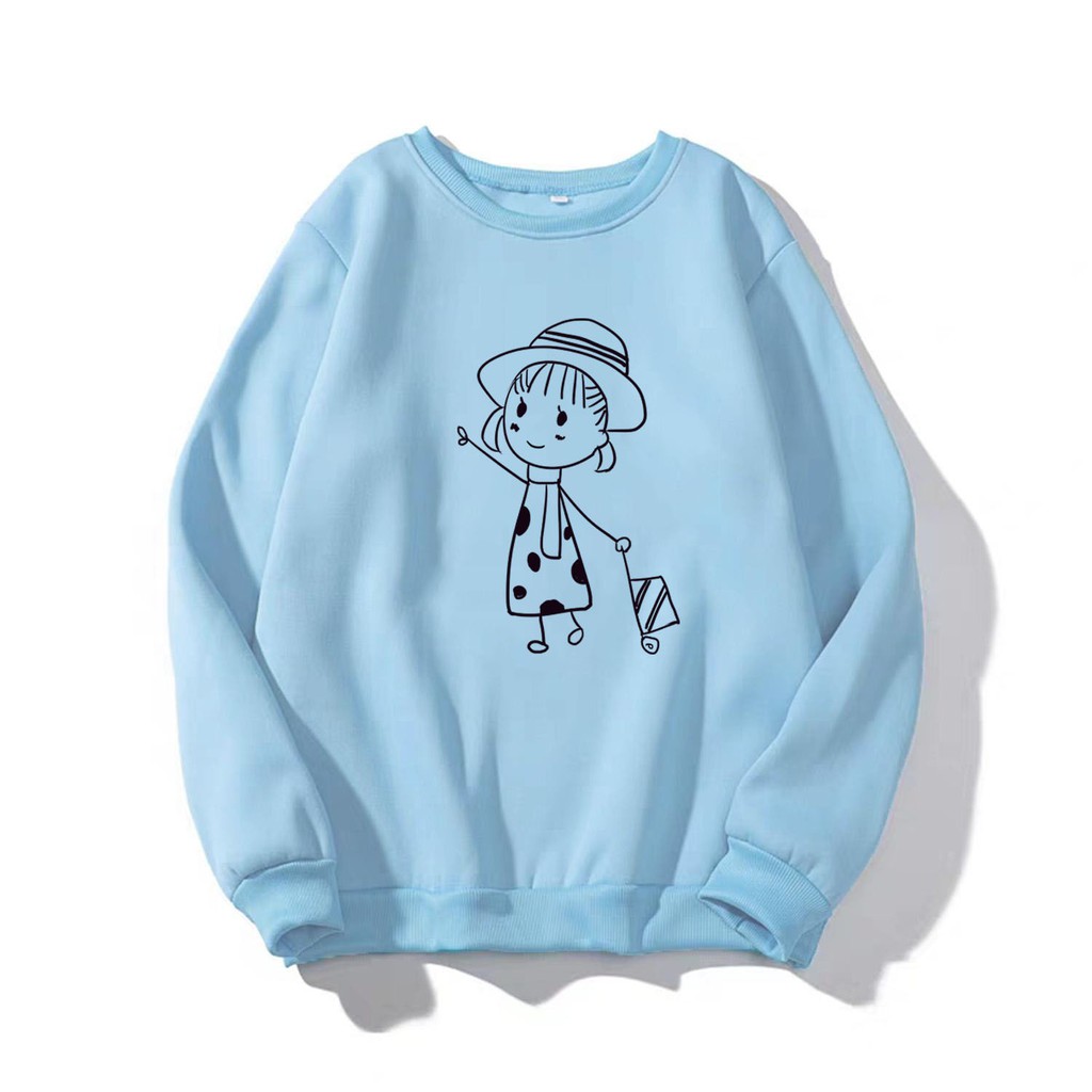 [FREESHIP_50K] Áo Sweater chui đầu nữ in hình cô gái dễ thương William - DS94 | BigBuy360 - bigbuy360.vn